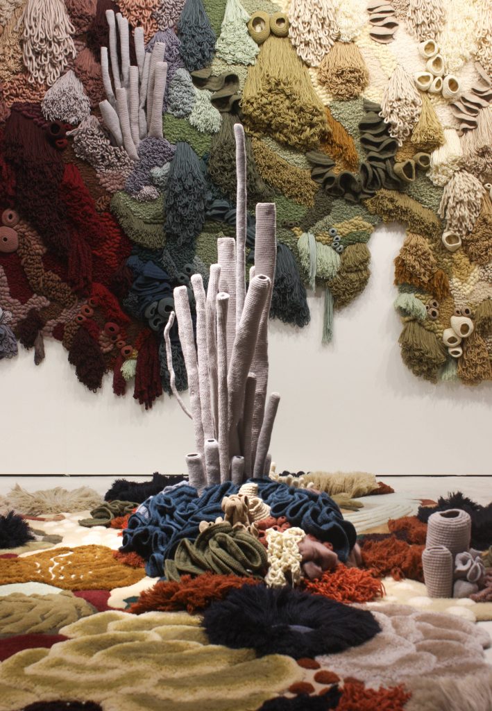 Vanessa Barragão's Coral Garden Tapestry, on view at Domotex Hannover