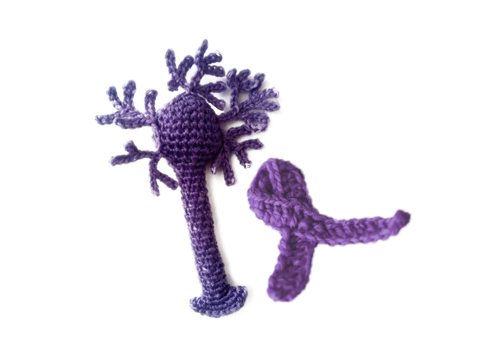 Crocheted Epilepsy Awareness SciArt by Tahani Baakdhah
