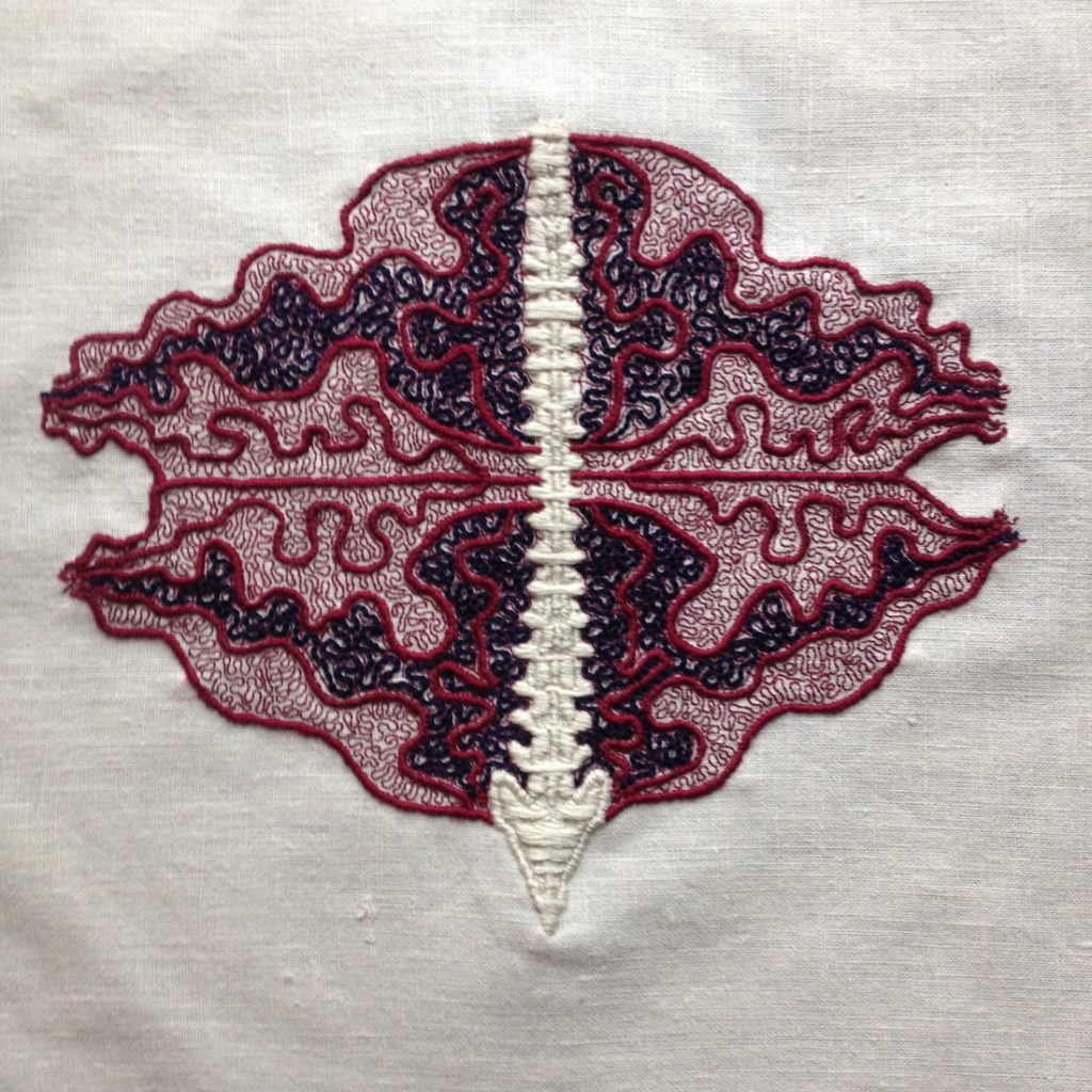 embroiedered sciart by Lia Pas