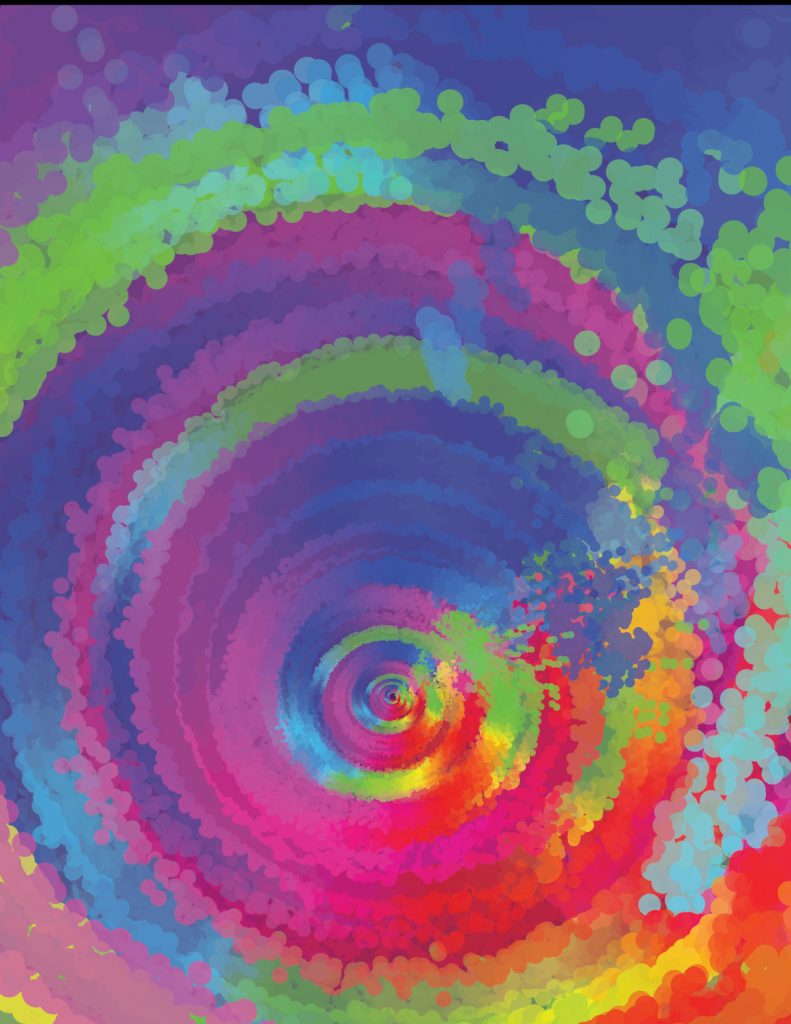 Multicolored swirl 